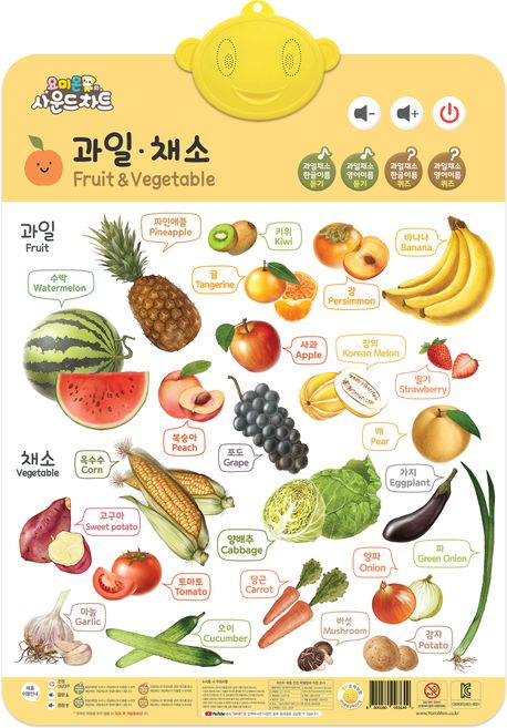 요미몬 사운드차트: 과일 채소 (학습벽보 유아포스터) 이미지
