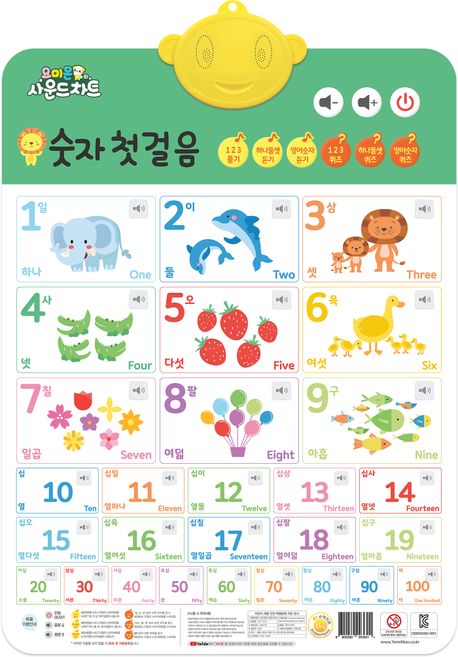 요미몬 사운드차트: 숫자 첫걸음 (학습벽보 유아포스터) 이미지
