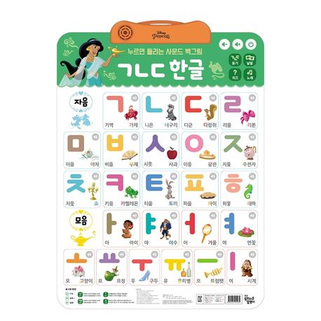 누르면 들리는 사운드 벽그림 ㄱㄴㄷ한글 이미지