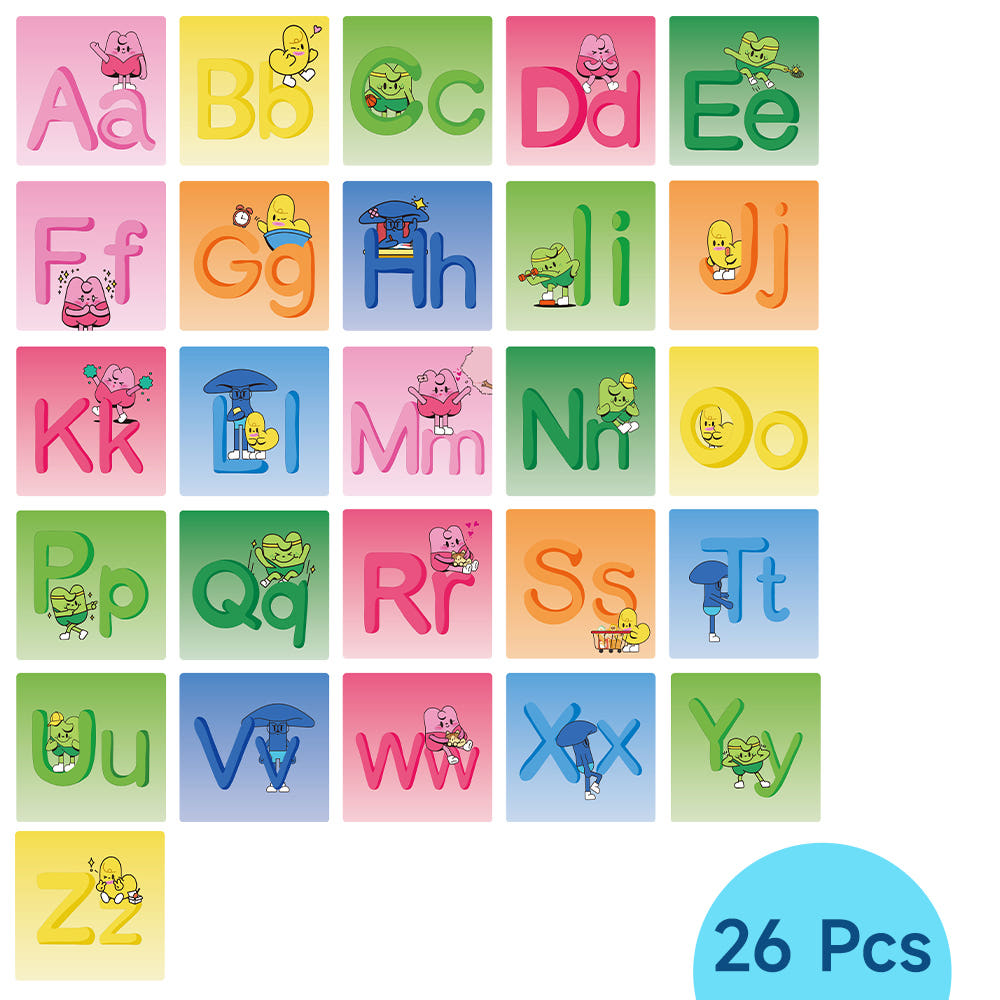 제이맥타일즈  알파벳 놀이시트 26pcs 카드뉴스 1