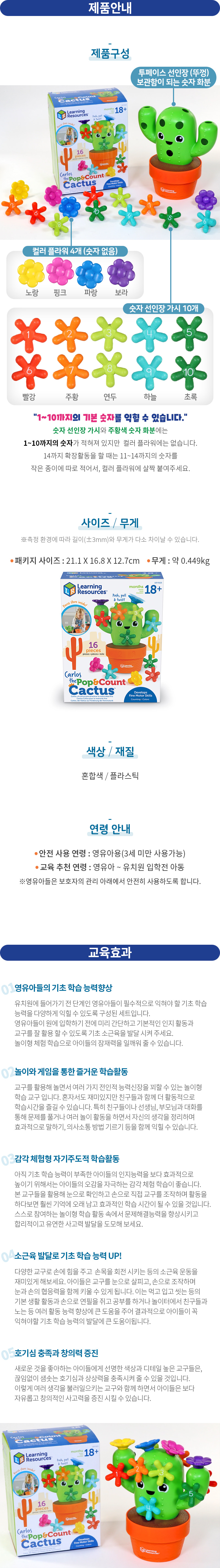 플라워 선인장 페그 상세 이미지 3