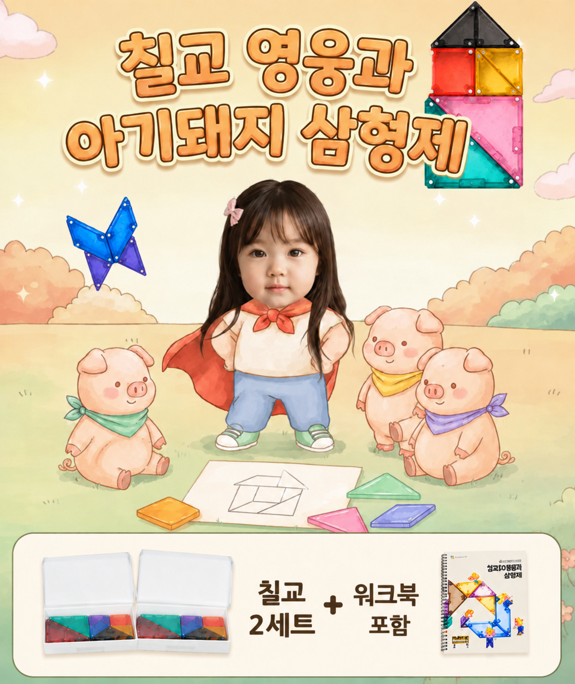 칠교영웅과 아기돼지삼형제 
+ 칠교 2세트 포함